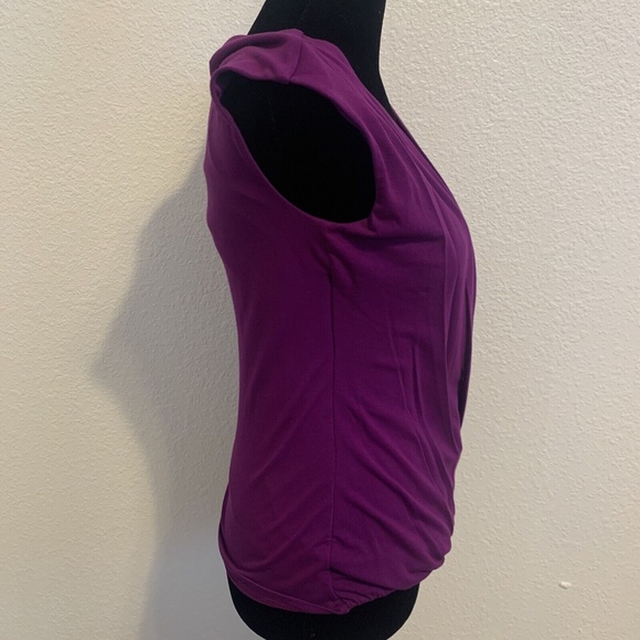 White House Black Market Purple Draped Waist Tank Top Women's Size XXS - Picture 2 of 12